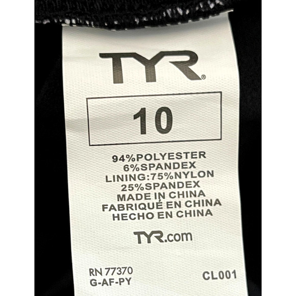 TYR Women Baltic Star Aqua ControlFit 1pc SwimSuit Black Grey - Size 10 - $80 - Picture 6 of 8